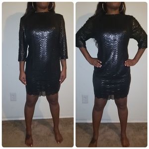 Black sequin dress